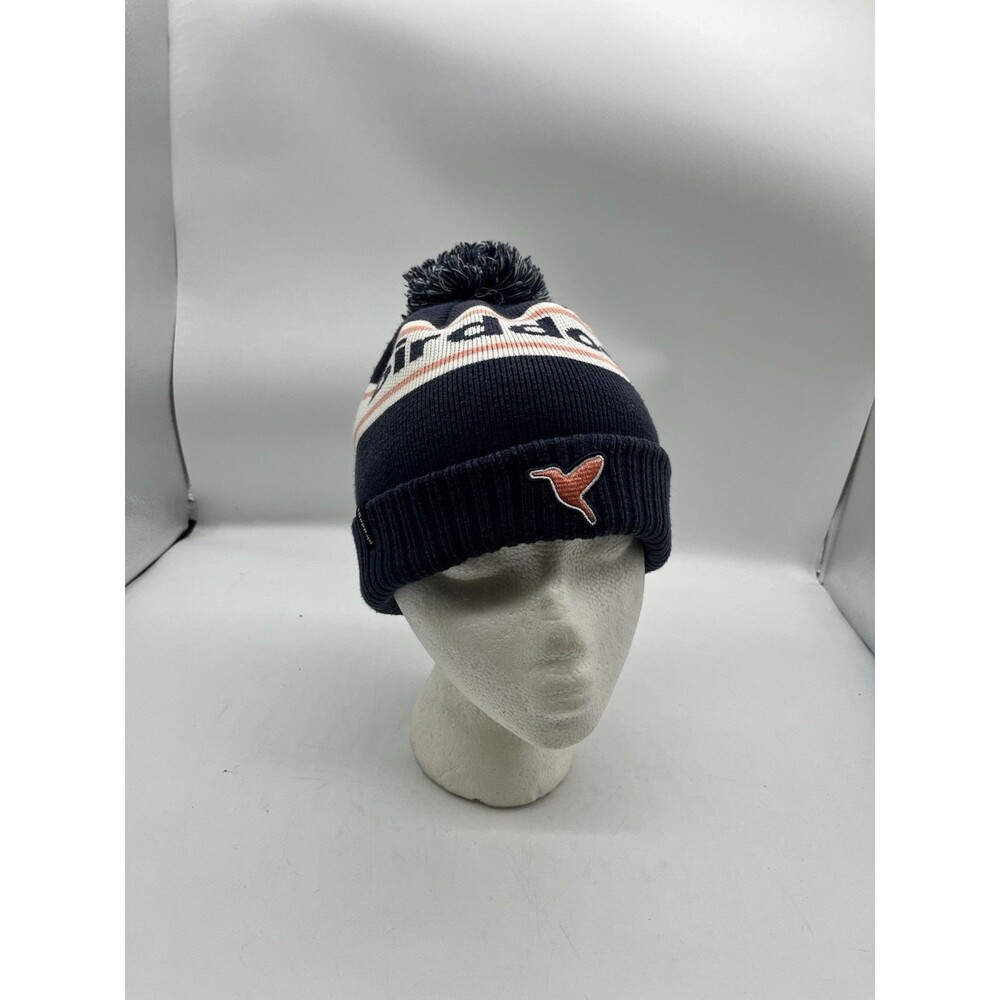 BIRDDOGS NAVY WHITE SPELL OUT POM POM TOBOGGAN BEANIE UNISEX